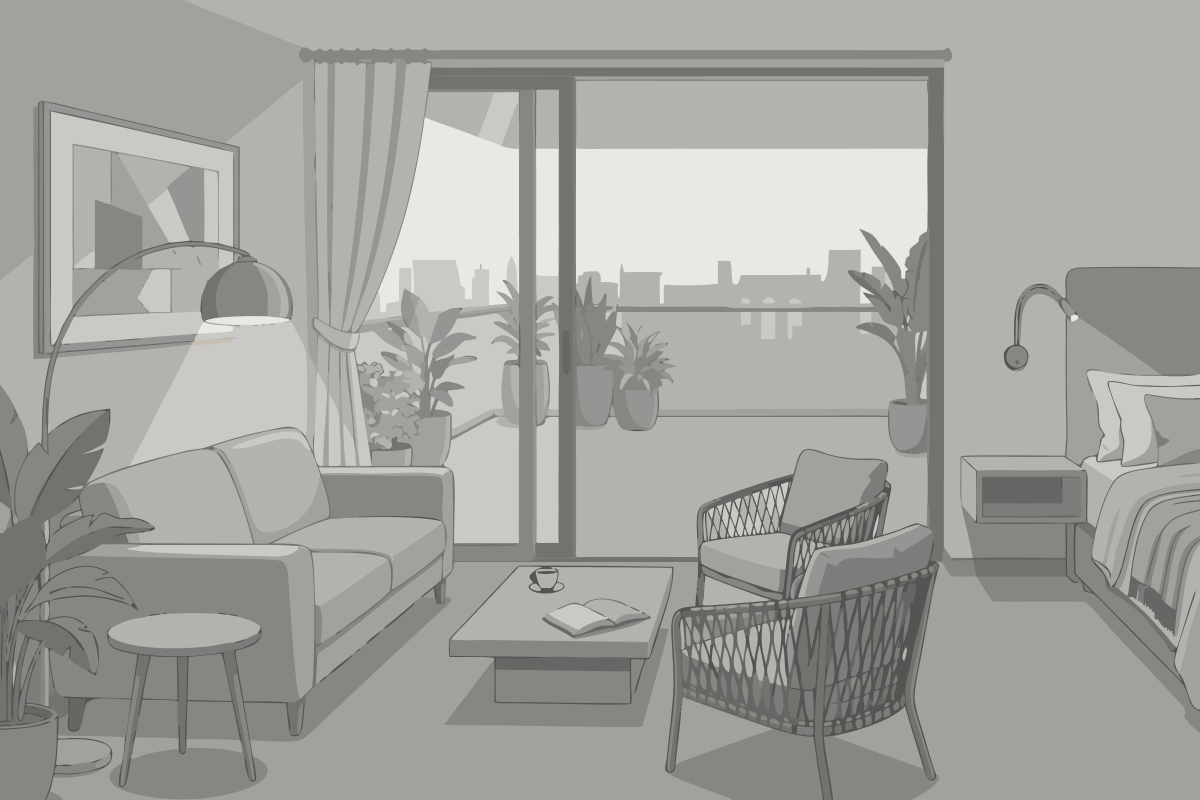 Two-Bedroom Apartment with Garden View